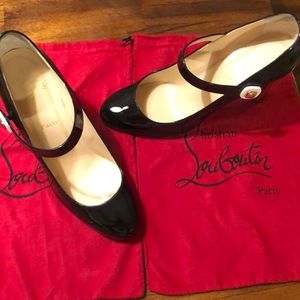 Black Patent Mary Jane Christian Louboutin shoes